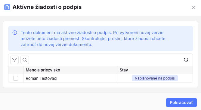 Verzia podpisanie