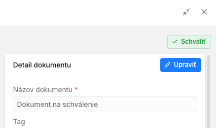 Schválenie dokumentu
