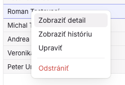 História menu