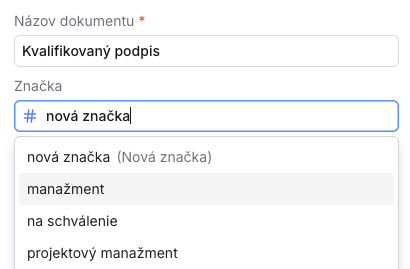 Vytvorenie značky
